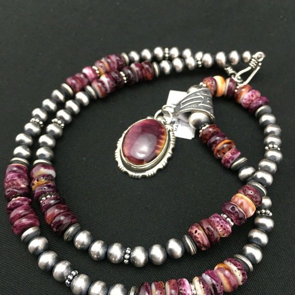 Women's Gift Navajo Purple Necklace Pendant Ln 22 - Picture 5 of 12